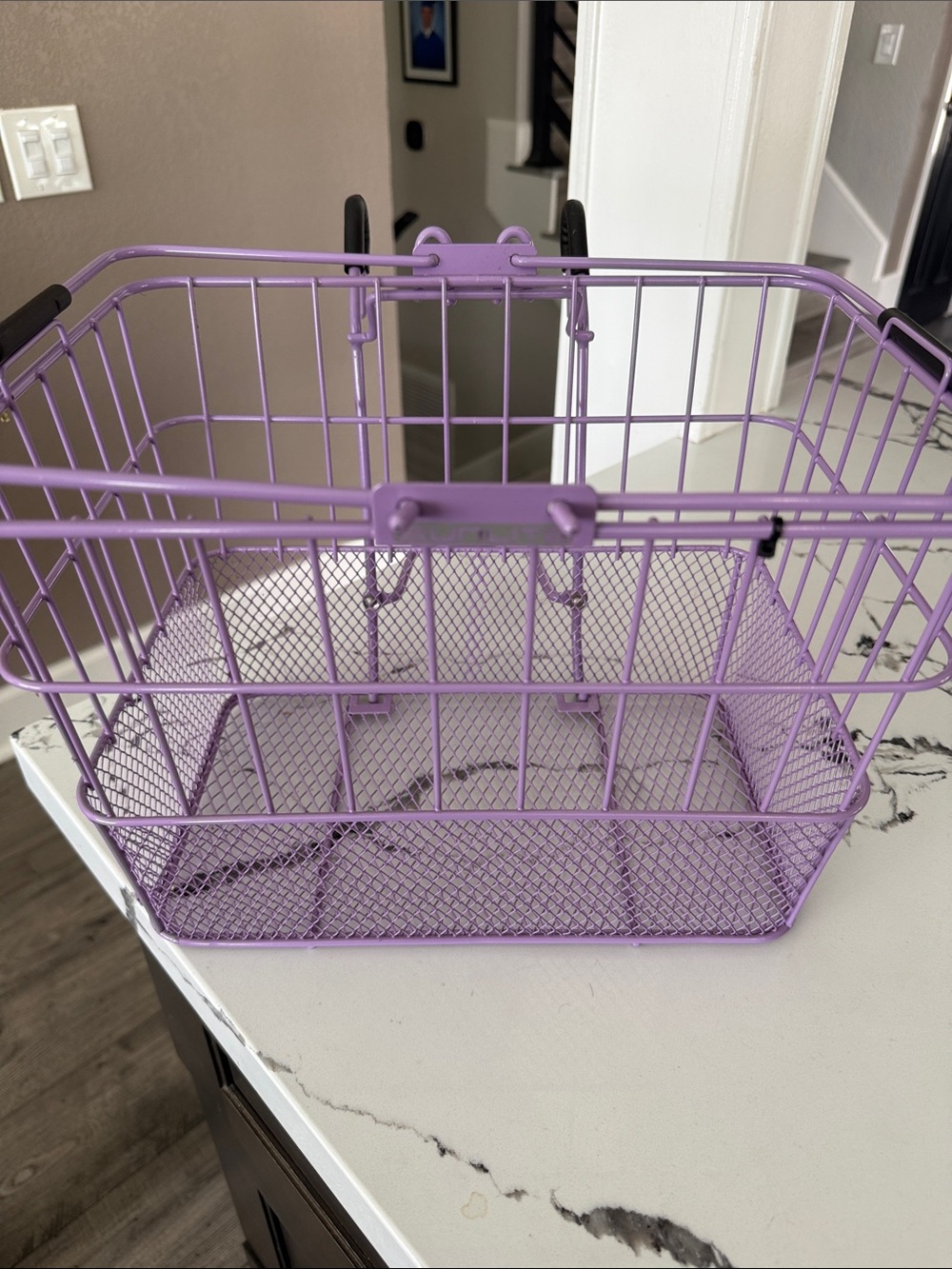 Purple Bike Wire Storage Basket - Decorative bike Accent